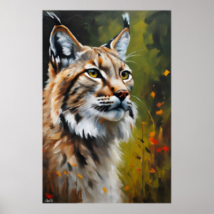 Póster   Lynx Cat   Estilo de pintura de aceite
