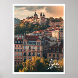 Póster Lyon France Art lugar famoso