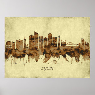 Póster Lyon France Cityscape