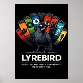 Póster Lyrebird Reality Mimicry Art