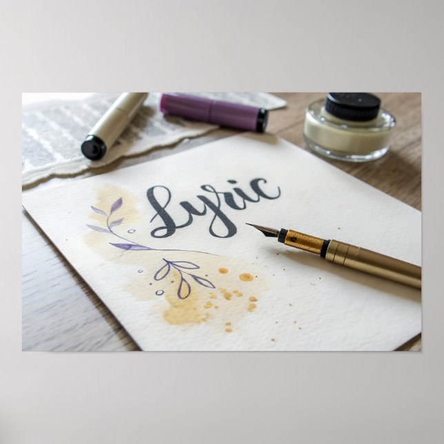 Póster Lyric-Phrase Minimal Typography Poster (Frente)