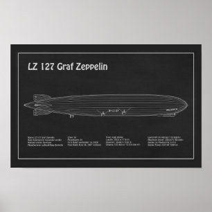 Póster LZ 127 Graf Zeppelin - Planes de diseño aéreo PD