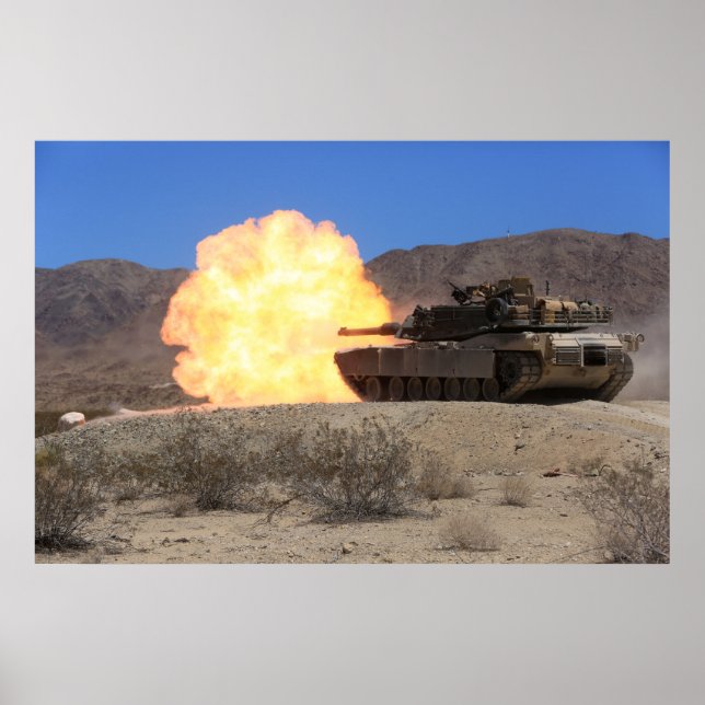 Póster M1A1 Abrams Main Battle Tank (Frente)