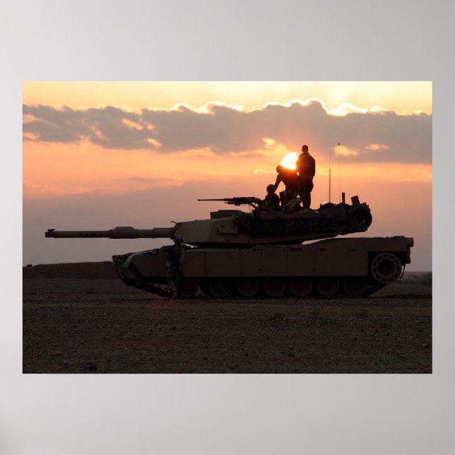 Póster M1A1 Abrams Principal Tank Battle (Frente)