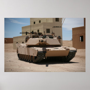 Póster M1A1 Abrams Principal Tank Battle