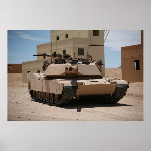 Póster M1A1 Abrams Principal Tank Battle (Frente)