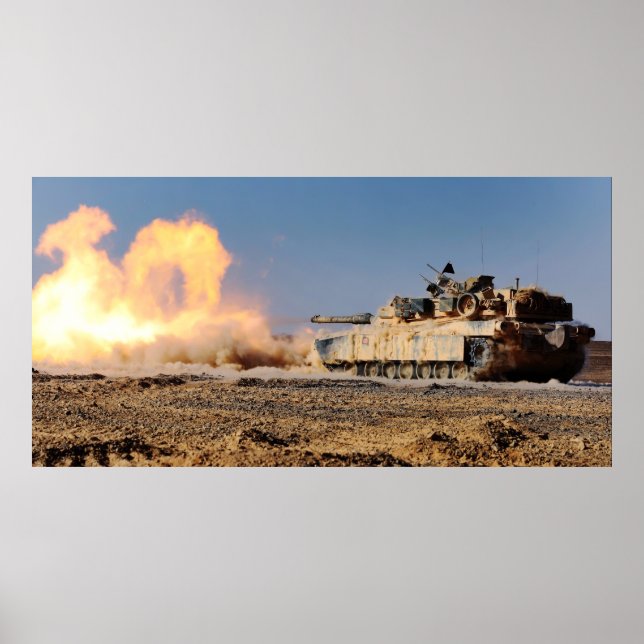 Póster M1A1 Abrams Principal Tank Battle (Frente)