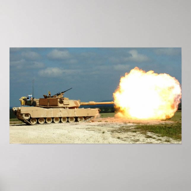 Póster M1A2 Abrams Principal Tank De Batalla (Frente)