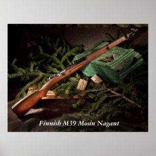 Póster M39 finlandés Mosin Nagant