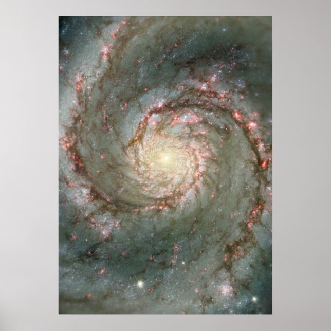 Póster M51 Enorme Poster - Galaxia espiral con remolque (Frente)