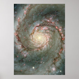 Póster M51 poster enorme - galaxia espiral de Whirlpool