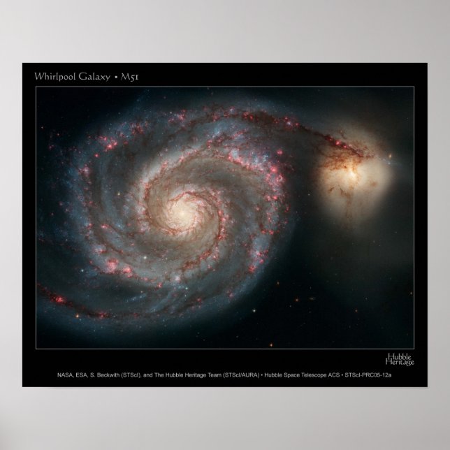 Póster M51 Whirlpool and companion galaxies (Frente)