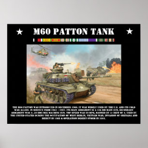 Póster M-60 Patton Tank