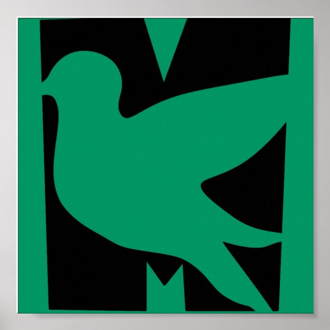 Póster M BIrd verde (Frente)