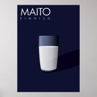 Póster M es para Maito, Finlandés para la Leche.
