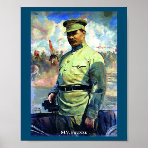 Póster M. Frunze - Oficial del Ejército Soviético, Fundad
