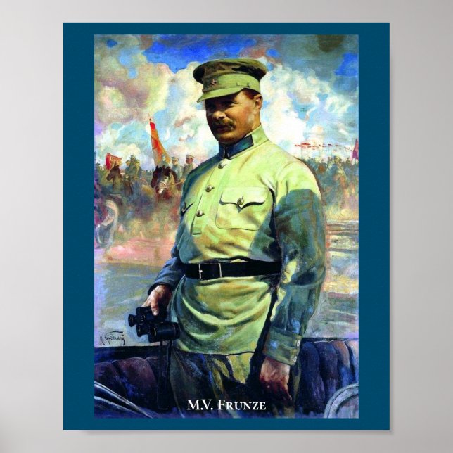 Póster M. Frunze - Oficial del Ejército Soviético, Fundad (Frente)