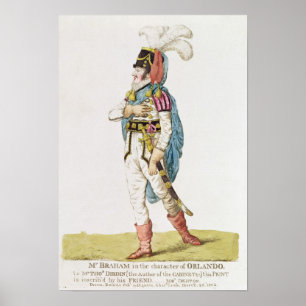 Póster M.John Braham, el personaje de Orlando, 1802