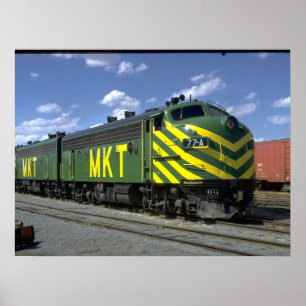 Póster M-K-T EMD F-7A set #77A , 1973_Trains