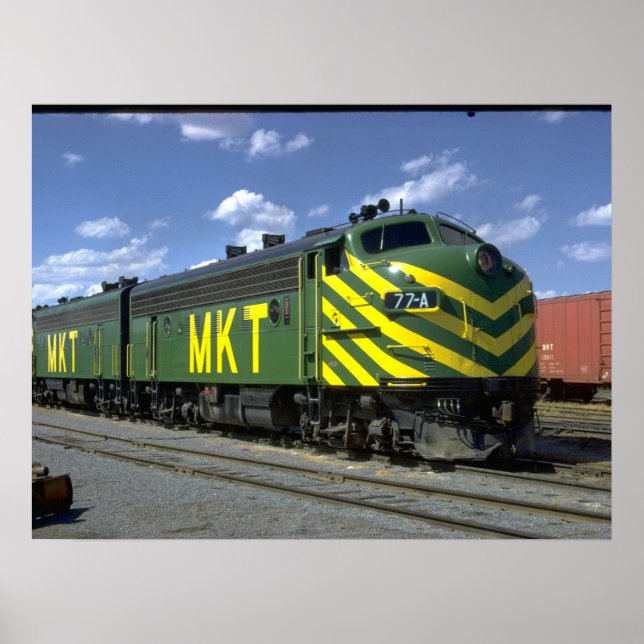 Póster M-K-T EMD F-7A set #77A , 1973_Trains (Frente)