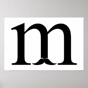 Póster M para Mustache