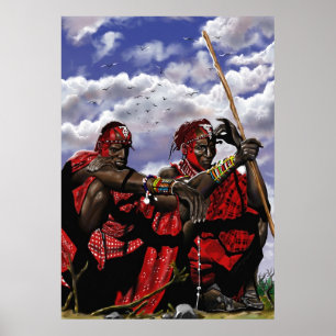 PÓSTER MAASAI WARRIORS