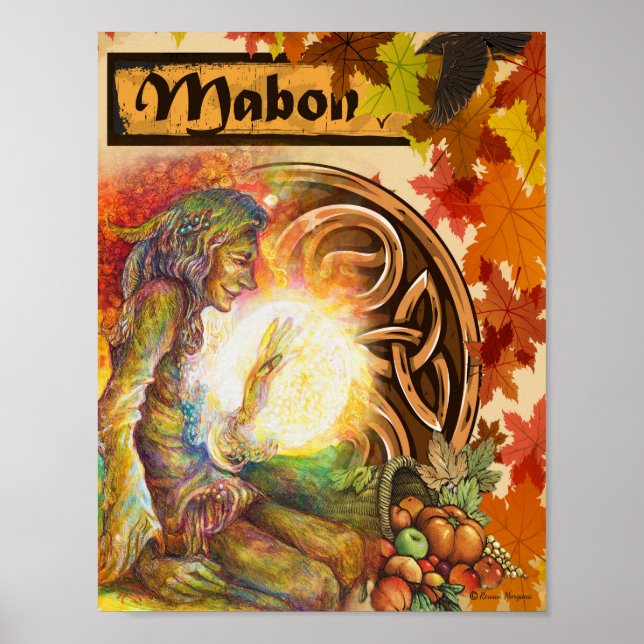 PÓSTER MABON EL OTOÑO EQUINOX WICCAN SABBAT POSTER (Frente)
