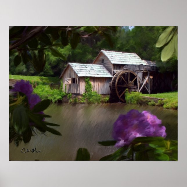 Póster Mabry Mill - Pintura (Frente)