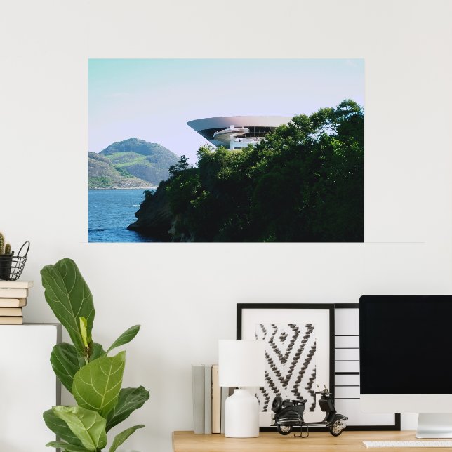 Póster MAC vista lateral (Oficina en casa)