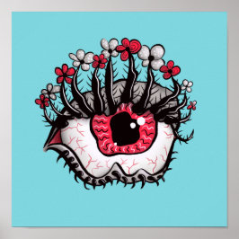 Póster Macabre Eye Melt Creepy Psychedelic Dark Art