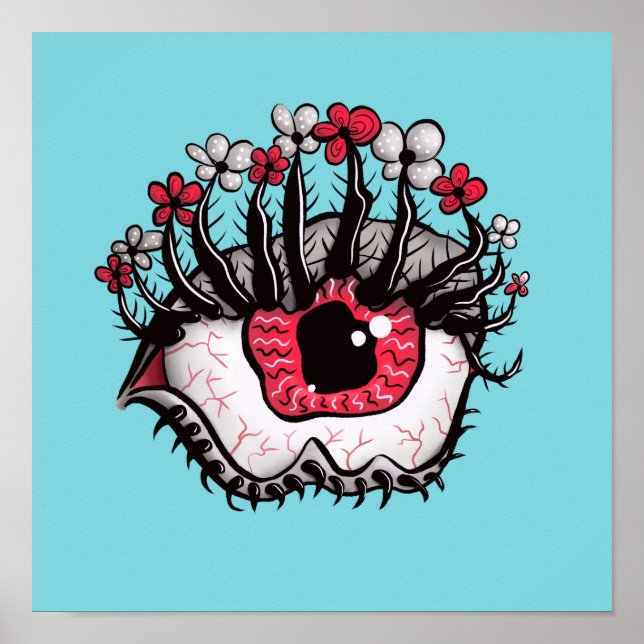 Póster Macabre Eye Melt Creepy Psychedelic Dark Art (Frente)