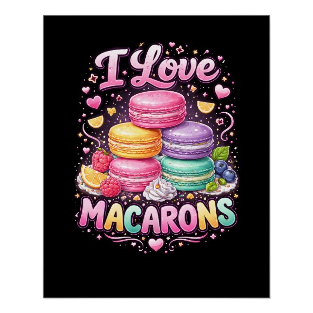 Póster Macarons de Amor Dulce (Anverso)