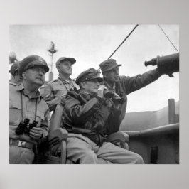 Póster MacArthur Observing Inchon