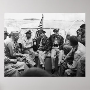 Póster MacArthur y sus generales