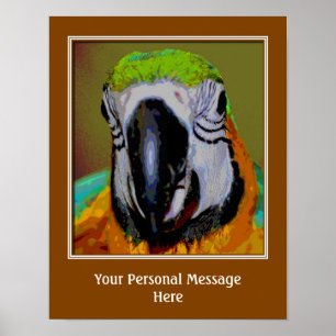 Póster Macaw Parrot Face Crea Tu Propia Cita