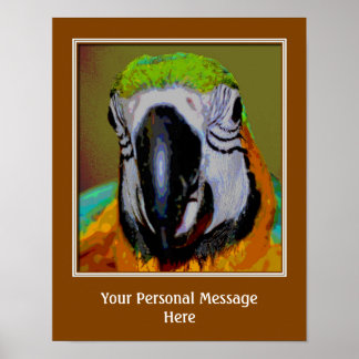 Póster Macaw Parrot Face Crea Tu Propia Cita