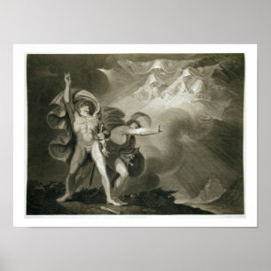 Póster Macbeth, Banquo y las tres brujas en la salud