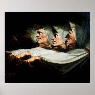 Póster 'Macbeth', las hermanas extrañas de Henry Fuseli