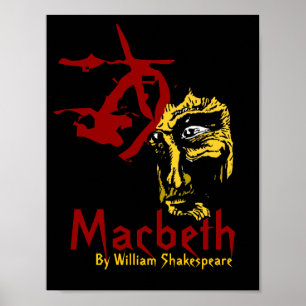 Póster Macbeth Poster Shakespeare Festival Teatro Arts