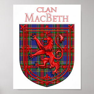 Póster MacBeth Tartan Scottish Plaid Lion Rampant