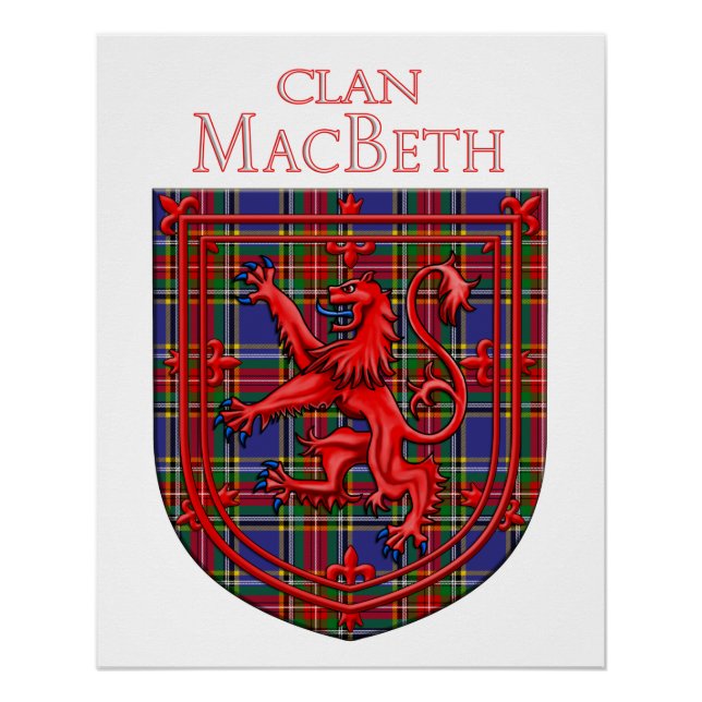 Póster MacBeth Tartan Scottish Plaid Lion Rampant (Anverso)