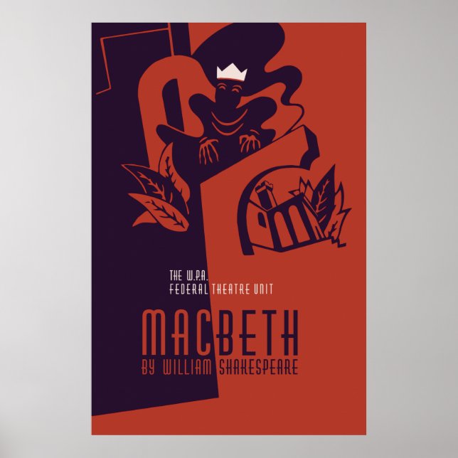 Póster MacBeth William Shakespeare (Frente)