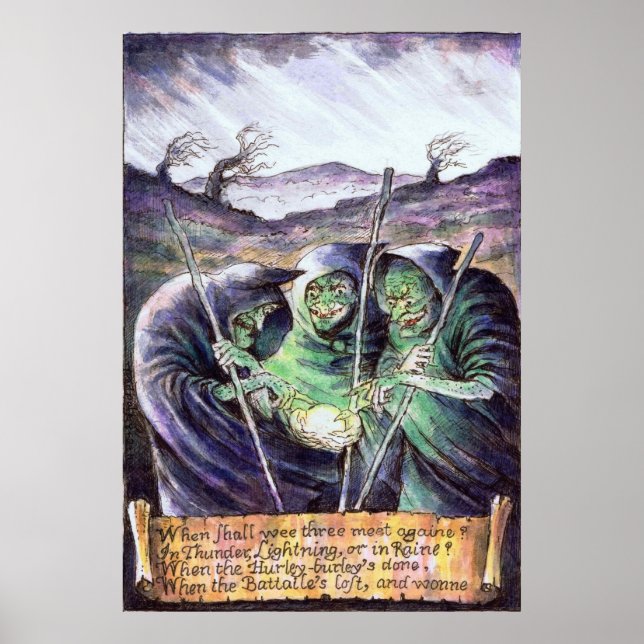 Póster Macbeth Witches Poster (Frente)