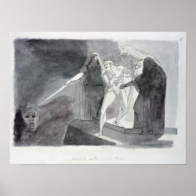 Póster Macbeth y la cabeza armada (Frente)