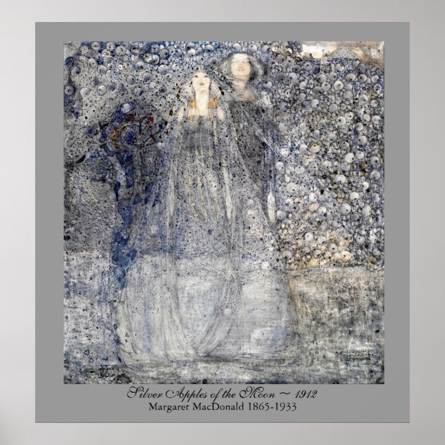 Póster MacDonald 1912 de manzanas plateadas de Art Nouvea (Frente)
