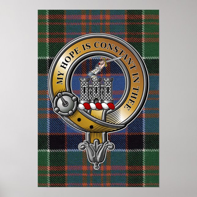 Póster MacDonald Clanranald Tartan & Badge (Frente)