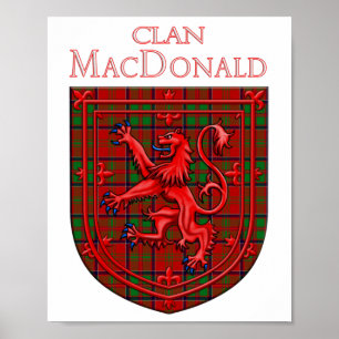 Póster MacDonald de Glencoe Tartan Scottish Plaid