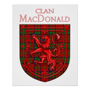 Póster MacDonald de Glencoe Tartan Scottish Plaid