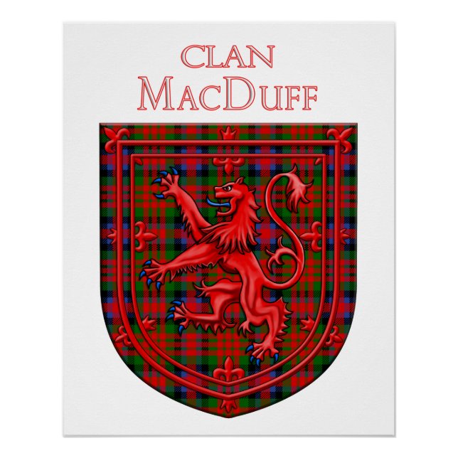 Póster MacDuff Tartan Scottish Plaid Lion Rampant (Anverso)
