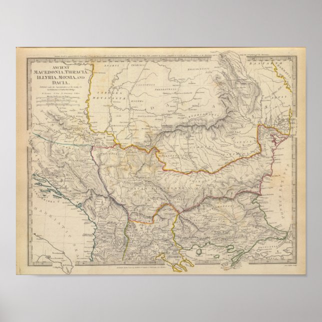 Póster Macedonia antigua, Thracia, Illía (Frente)